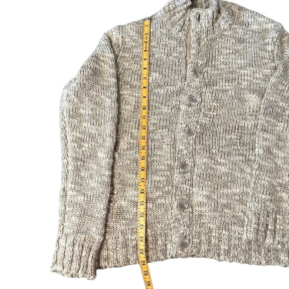 Calvin Klein Chunky Knit Cardigan Sweater Womens M Wool Mohair Cozy Fall Style - Picture 14 of 14